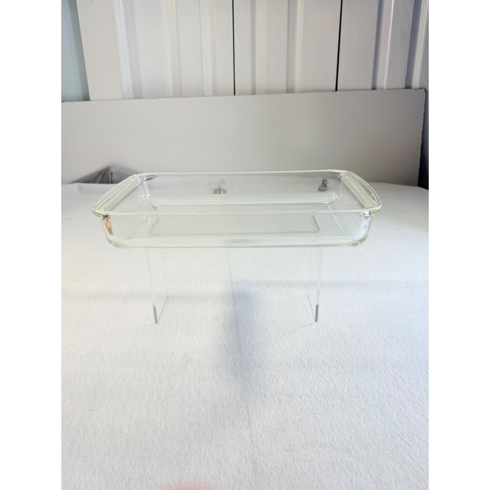 Pyrex Clear Glass Rectangular Baking Dish Casserole Pan with Handles READ